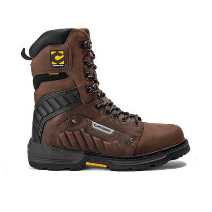 Scorpion 9” Plain Toe Waterproof Work Boot – Brown