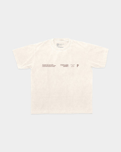 All-American Slogan Tee - Cream