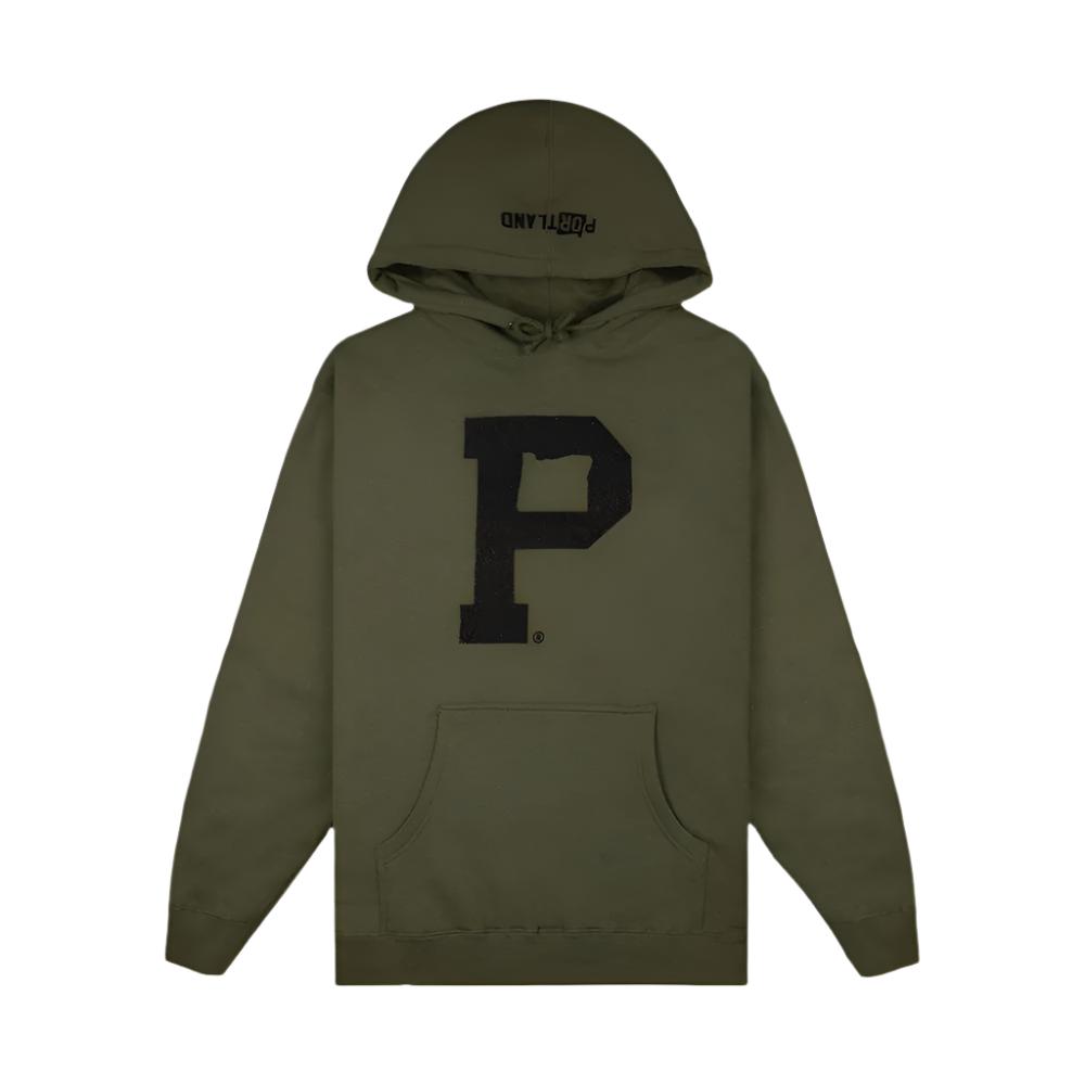 Soft-Blend "P" Hoodie - Olive