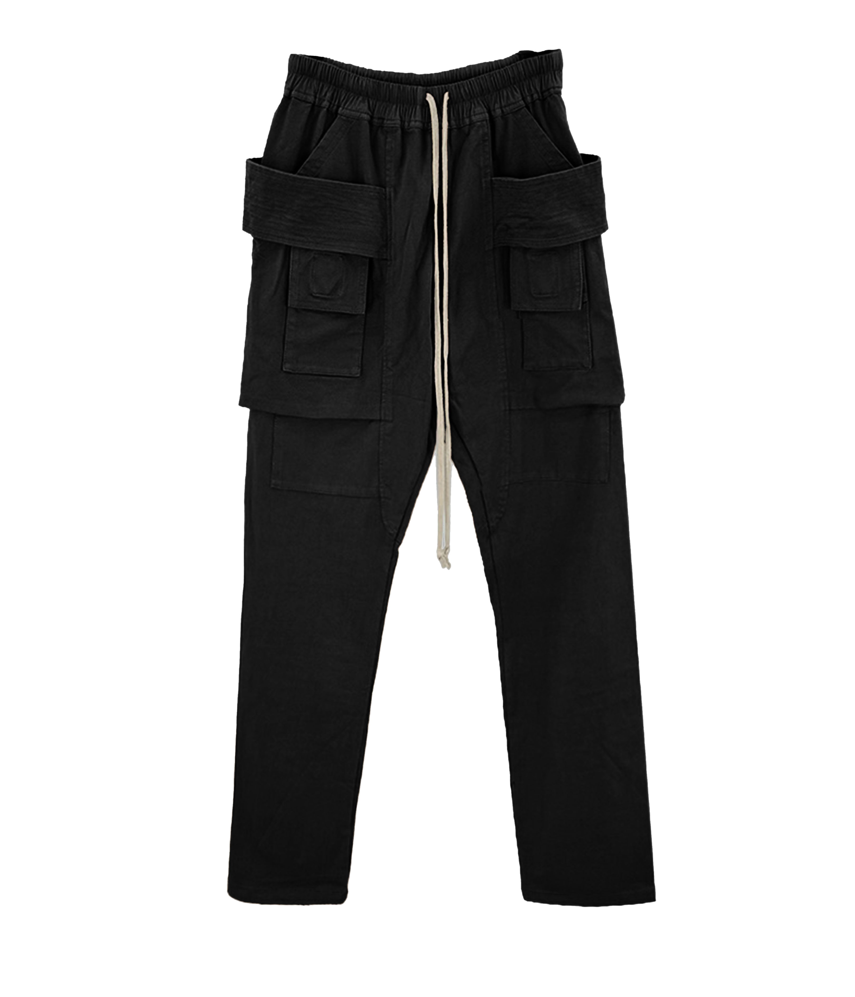 NOIR DROP-CROTCH DRAWSTRING CARGO PANTS