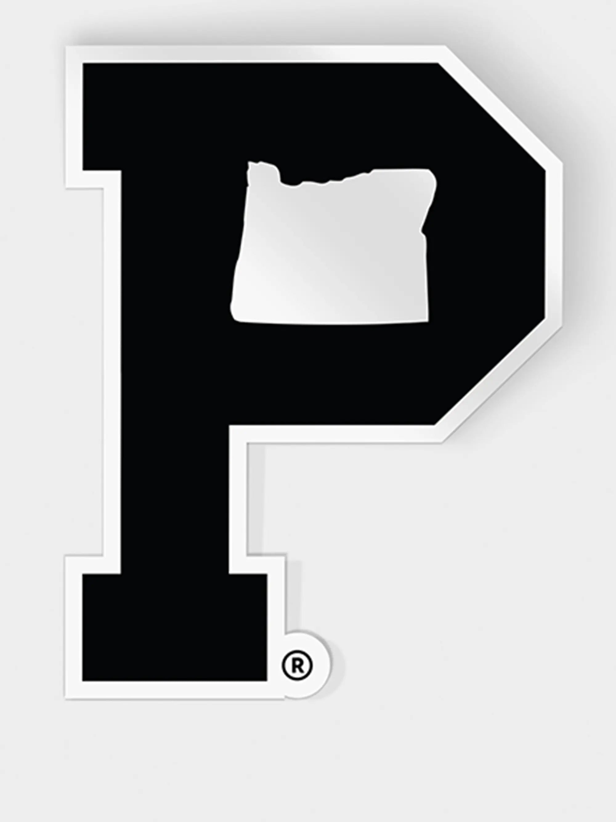 "P" Sticker - Black