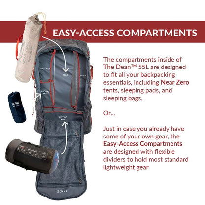 THE DEAN™ Hiking Backpack 55L - Adjustable Torso