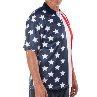 Men's Performance Golf American Flag Shirt