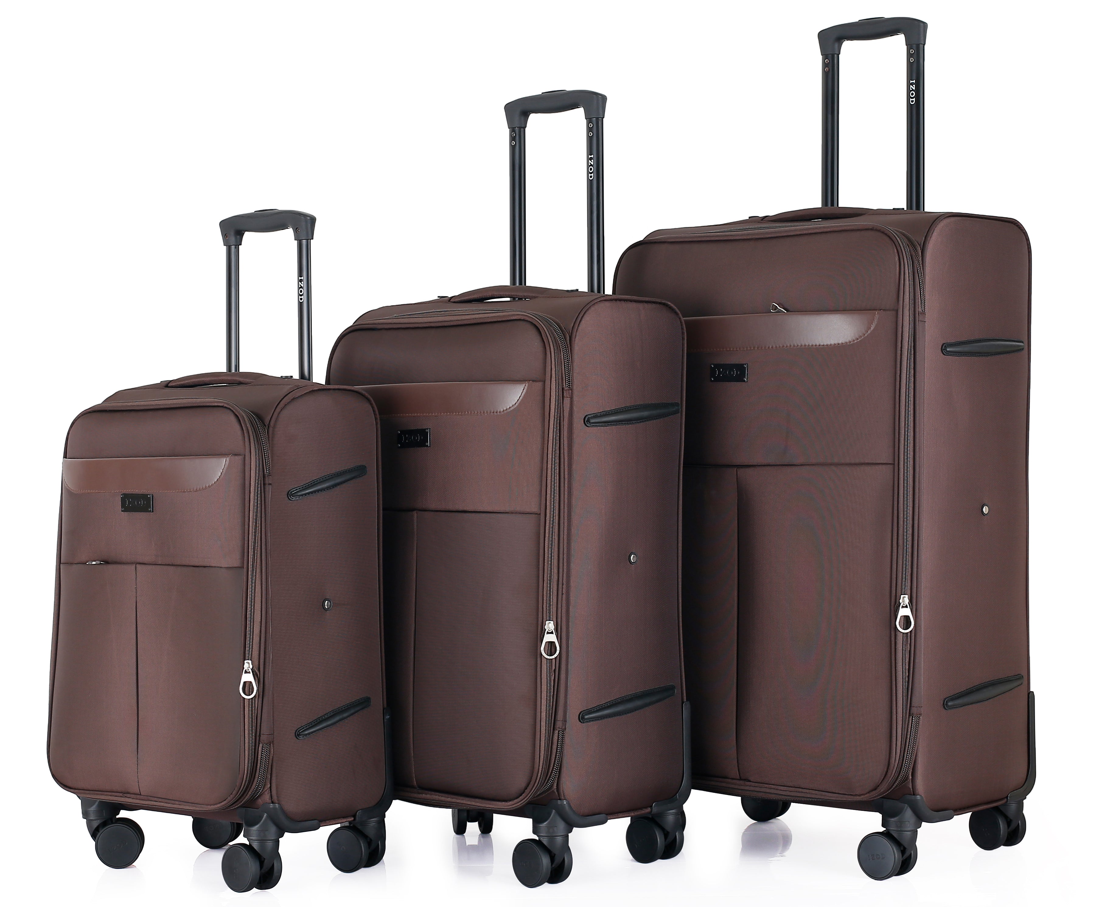 Noah Soft Shell Expandable 3 Piece Spinner Luggage Set with Lock