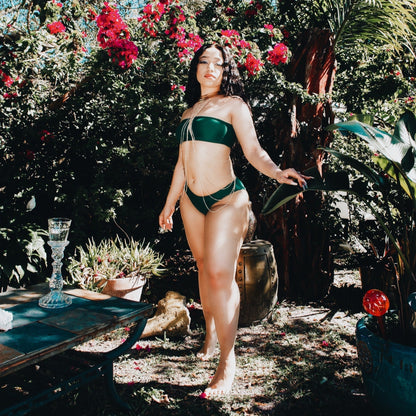 Bandeau Bikini Set – Reflective Swimwear by Rose Paulino - Lily