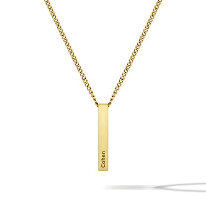 Pillar Pendant - 14K Gold