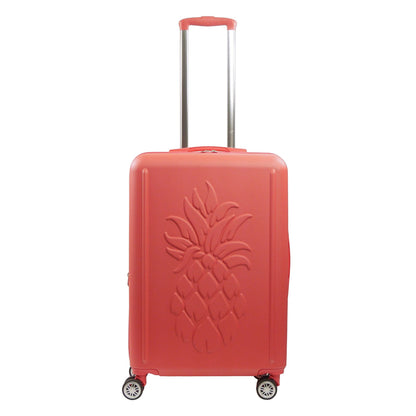 Tommy Bahama 26.5" Coral Hard-Sided 3D Pineapple Luggage with Drawstring Bag