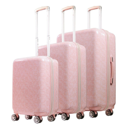 Hello Kitty All Over Print Luggage Set - Pink