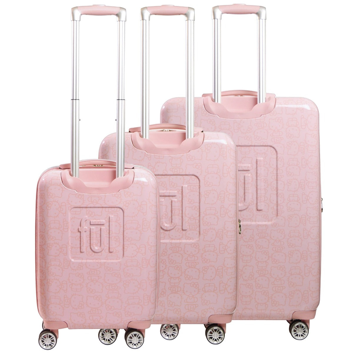 Hello Kitty All Over Print Luggage Set - Pink