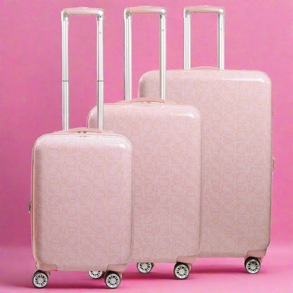 Hello Kitty All Over Print Luggage Set - Pink