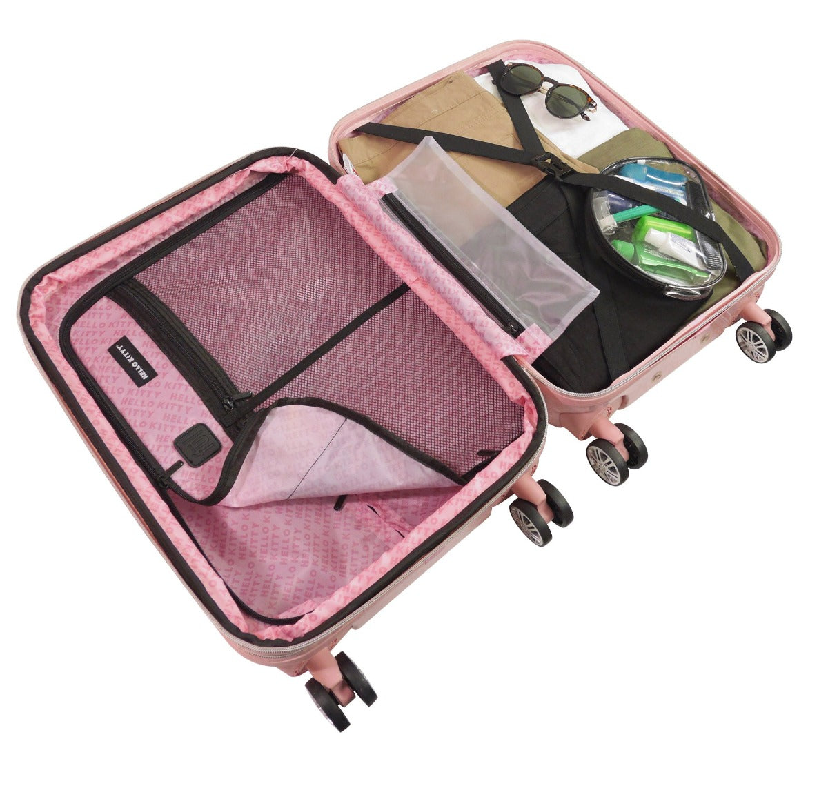 Hello Kitty Pose All Over 29.5" Hard-Sided Luggage Pink