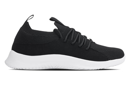 Q132 - 2.4 Inches Taller (Black/White Sole) - Ultra Lightweight Men's Sneakers