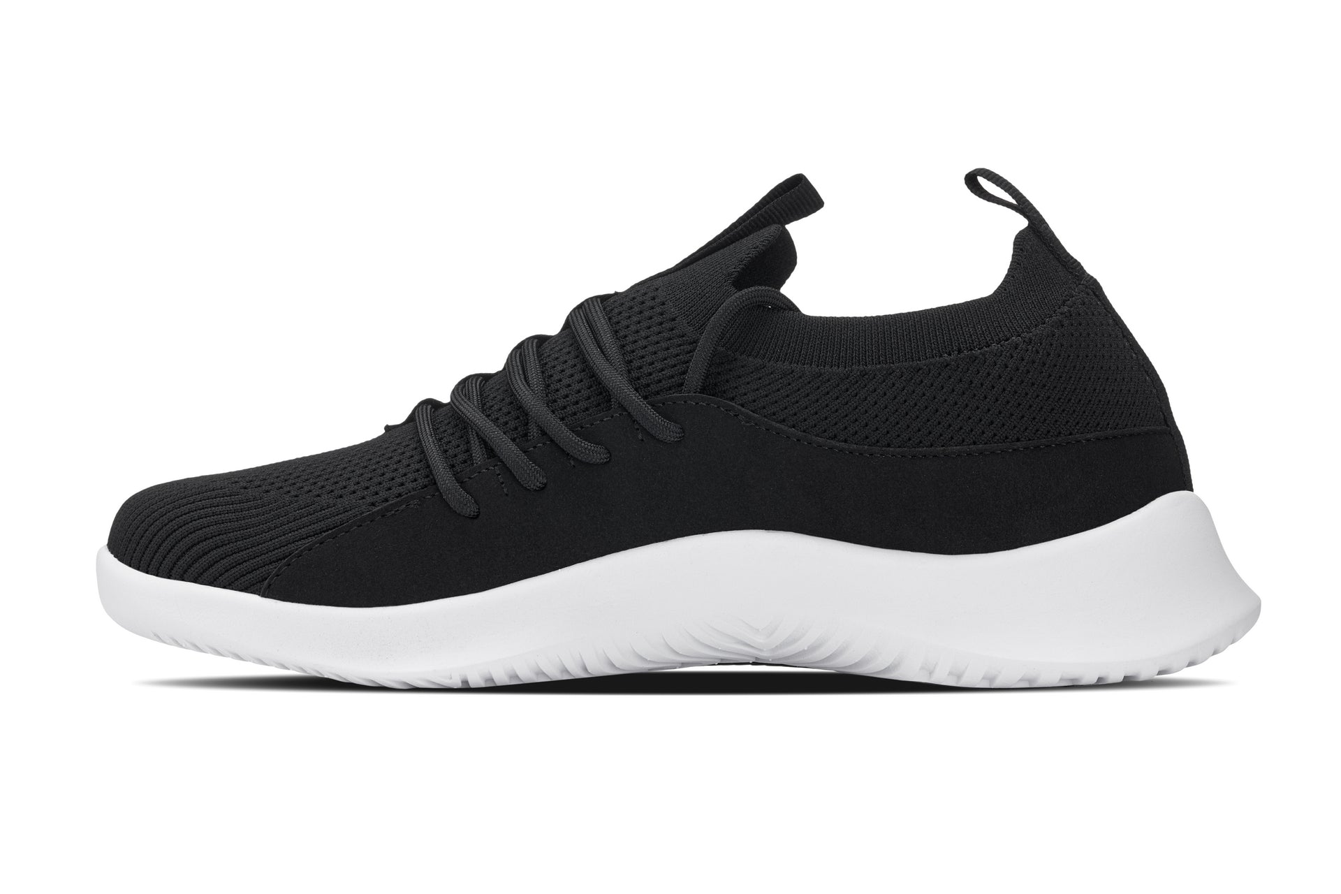 Q132 - 2.4 Inches Taller (Black/White Sole) - Ultra Lightweight Men's Sneakers