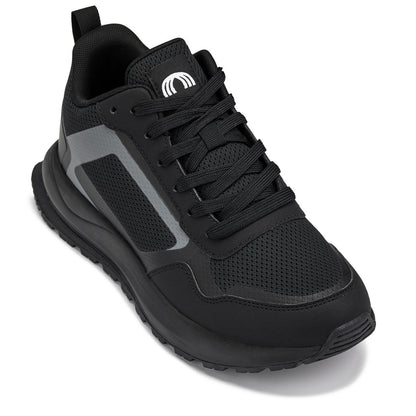 Q150  - 2.4 Inches Taller (Black) - Men's Sneakers