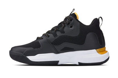 Q391 - 3 Inches Taller (Black/Orange) - Basketball High-Top Men's Sneakers