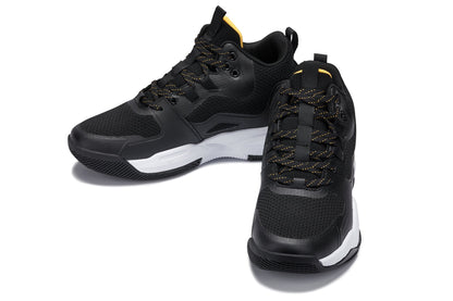 Q391 - 3 Inches Taller (Black/Orange) - Basketball High-Top Men's Sneakers