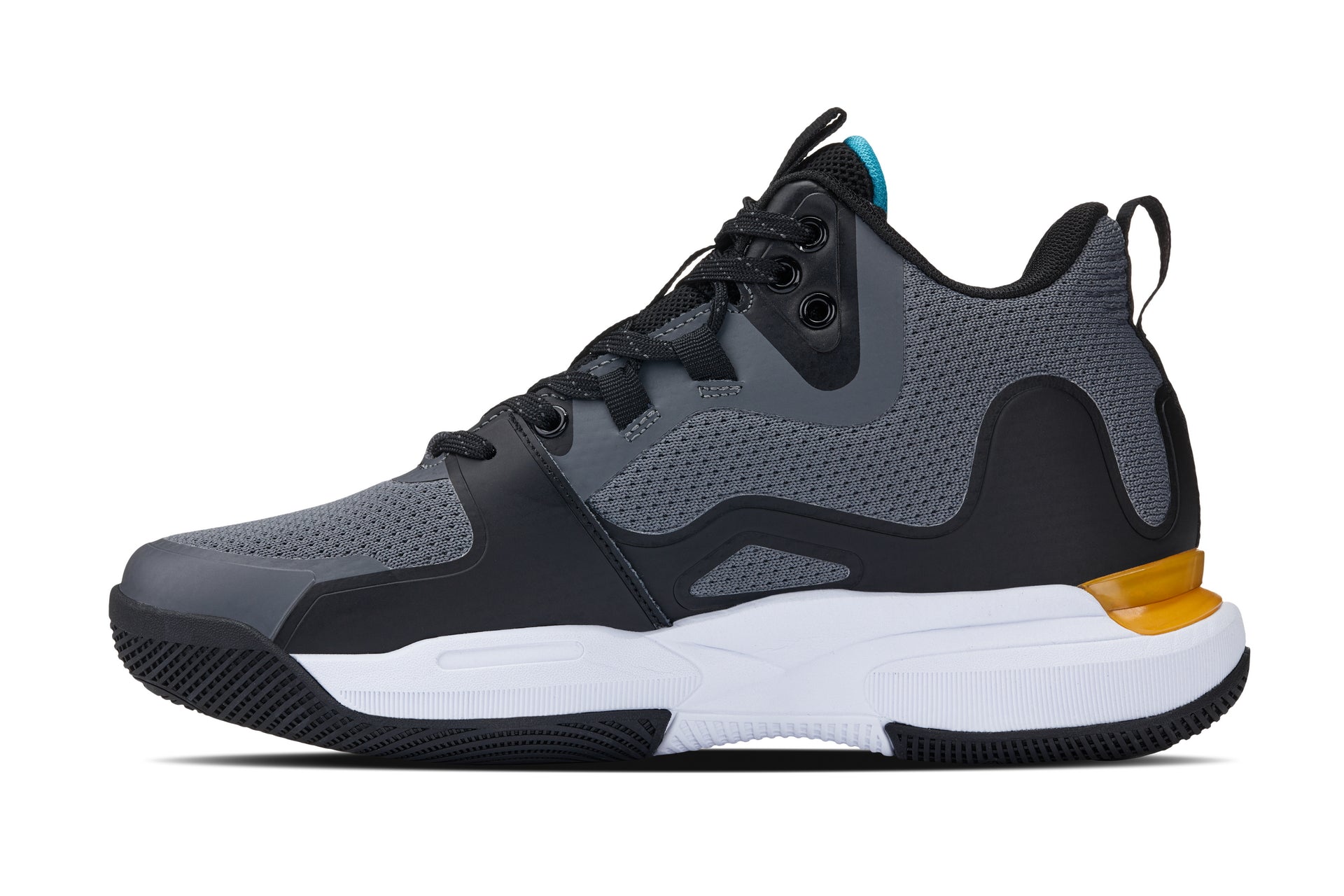 Q392 - 3 Inches Taller (Gray/Orange) - Basketball High-Top Men's Sneakers