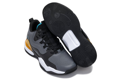 Q392 - 3 Inches Taller (Gray/Orange) - Basketball High-Top Men's Sneakers
