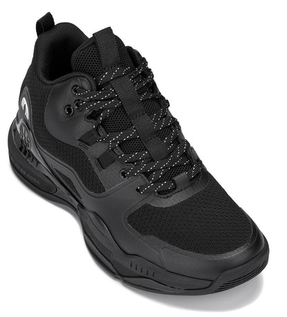 Q393 - 3 Inches Taller (Black) - Basketball High-Top Men's Sneakers