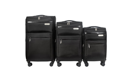 River Soft Shell Expandable 3 Piece Spinner Luggage Set
