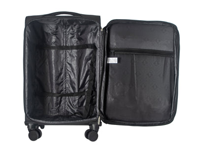 River Soft Shell Expandable 3 Piece Spinner Luggage Set
