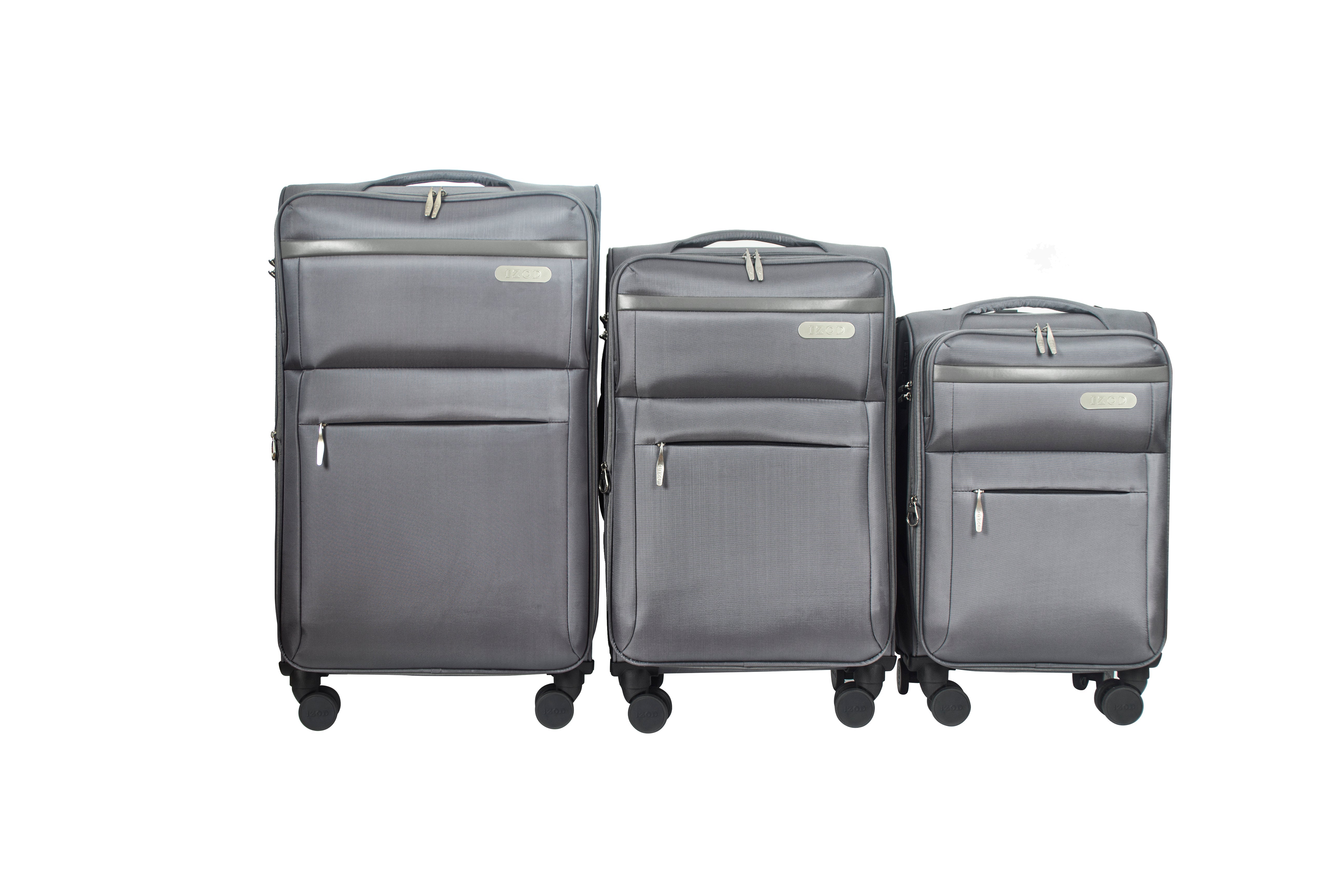 River Soft Shell Expandable 3 Piece Spinner Luggage Set