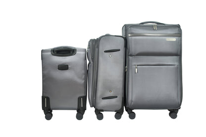 River Soft Shell Expandable 3 Piece Spinner Luggage Set