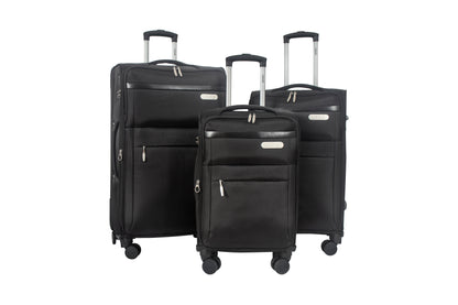 River Soft Shell Expandable 3 Piece Spinner Luggage Set