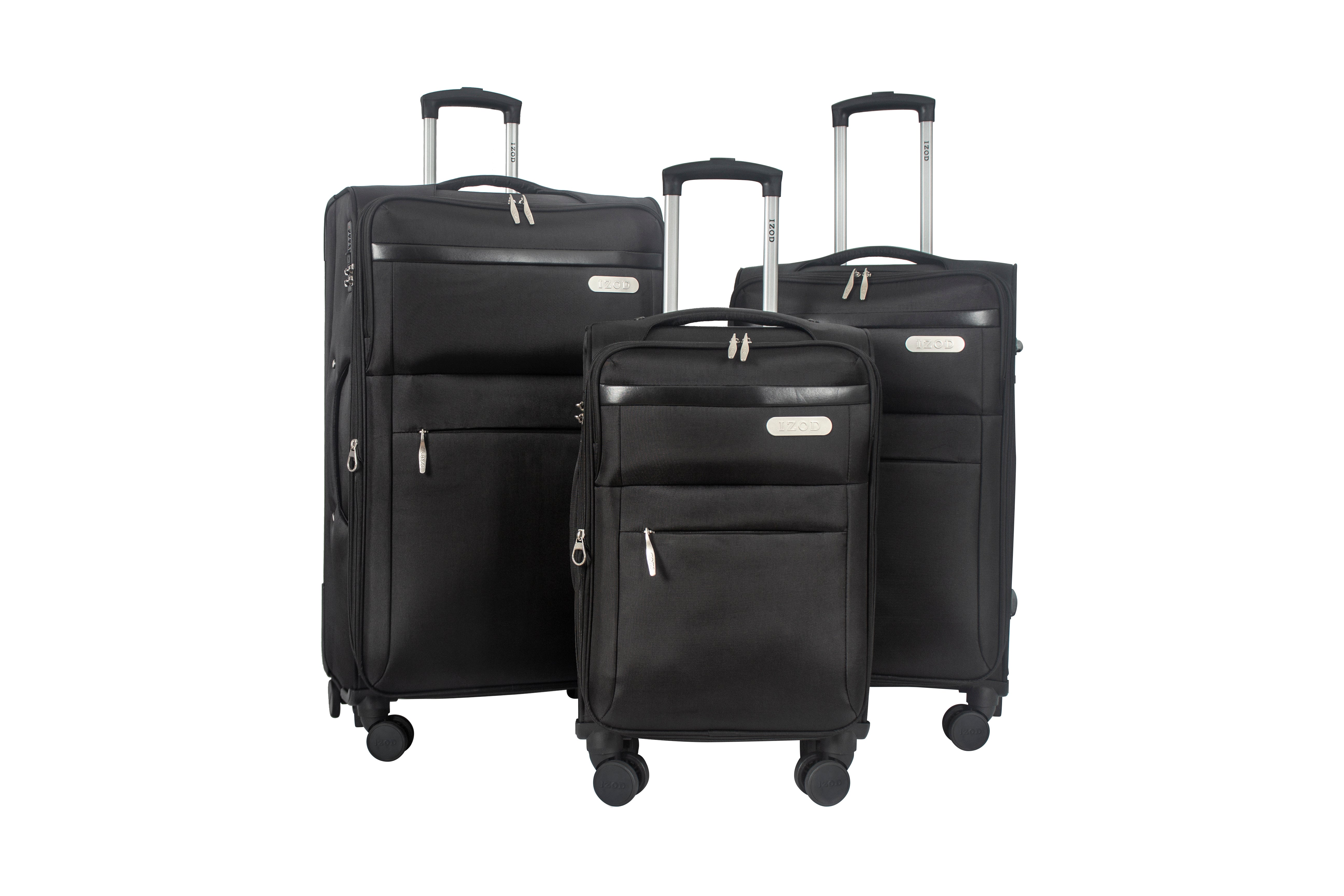 River Soft Shell Expandable 3 Piece Spinner Luggage Set