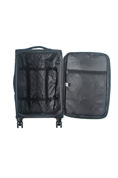River Soft Shell Expandable 3 Piece Spinner Luggage Set