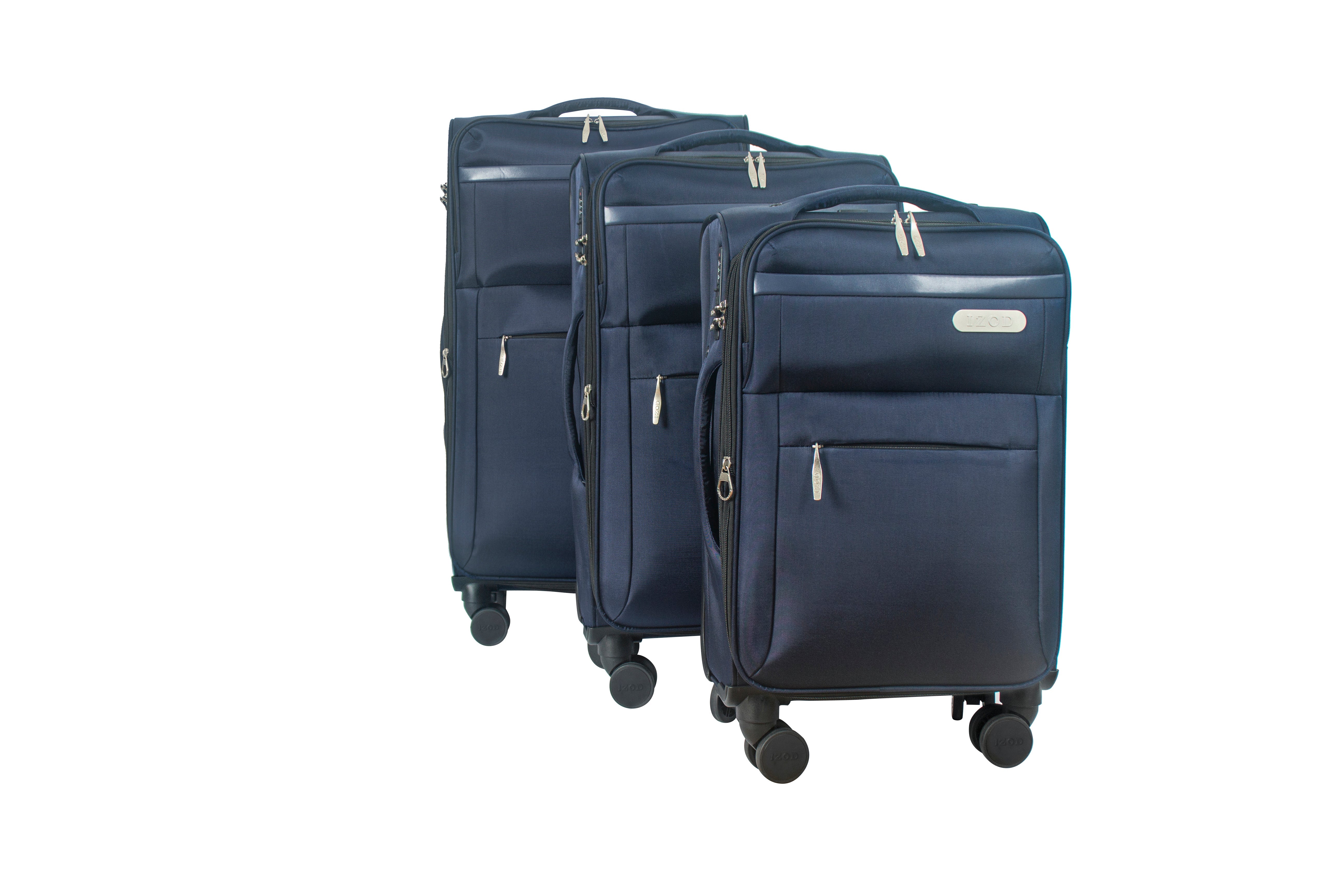 River Soft Shell Expandable 3 Piece Spinner Luggage Set