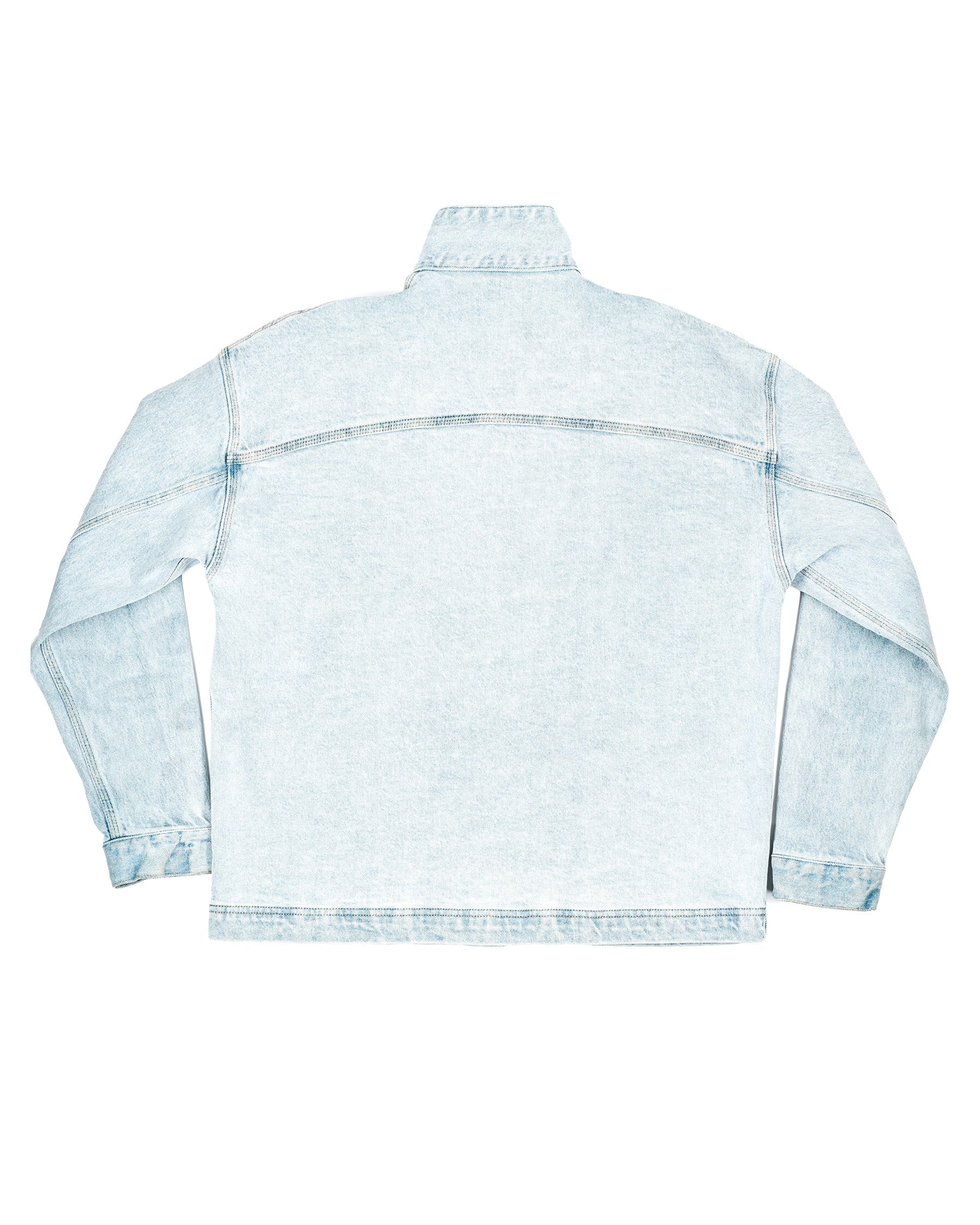 Bleached Indigo Oversized Denim Jacket