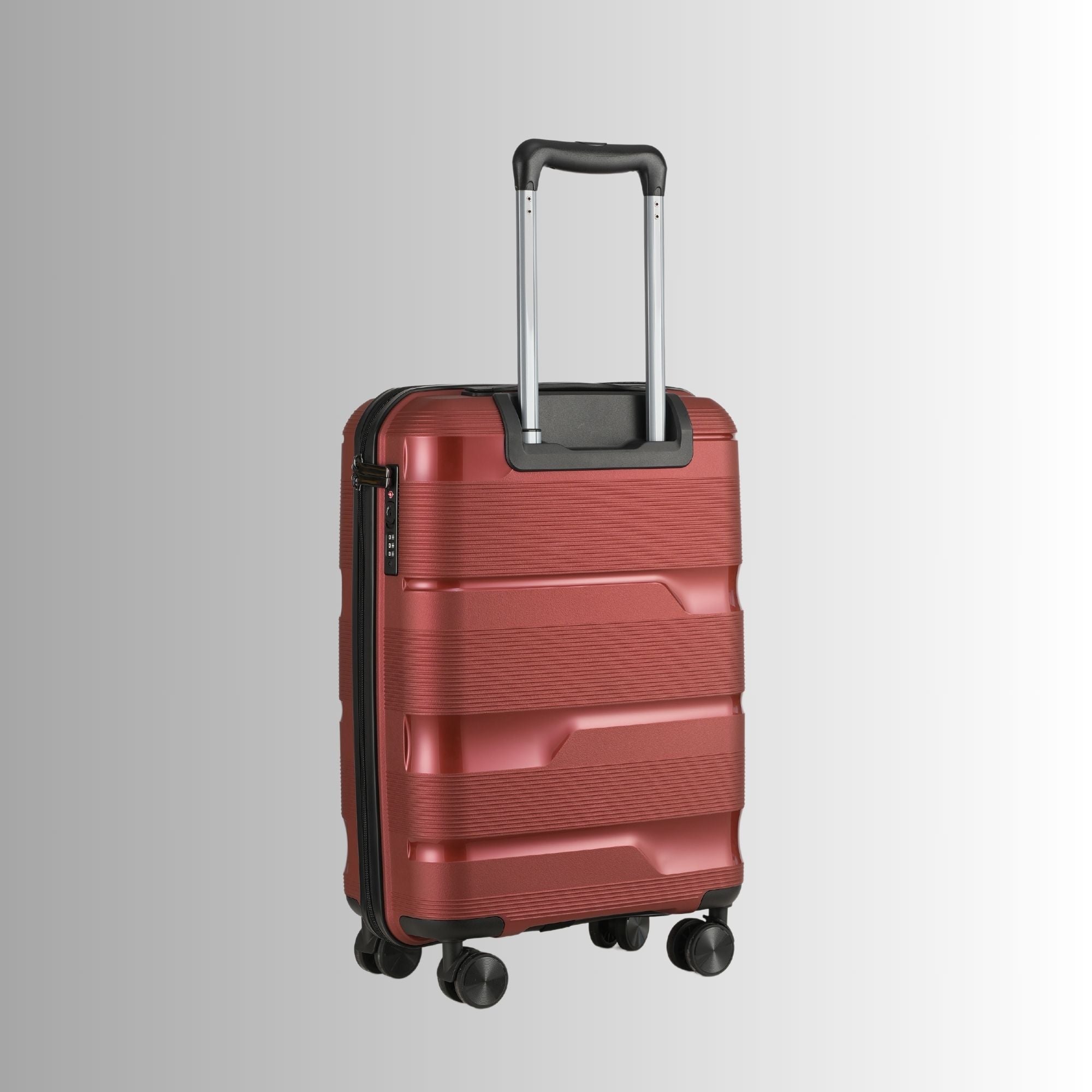 20-inch Red Carry-On Hardcase Roller Luggage with 360° Wheels