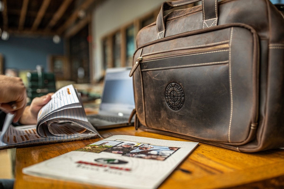 "Greenhead" Bottomland Full Grain Buffalo Leather Briefcase