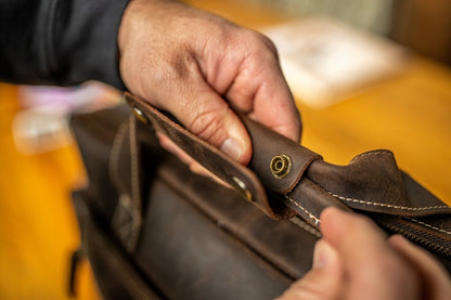 "Greenhead" Bottomland Full Grain Buffalo Leather Briefcase