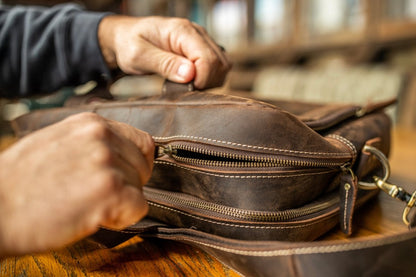 "Greenhead" Bottomland Full Grain Buffalo Leather Briefcase