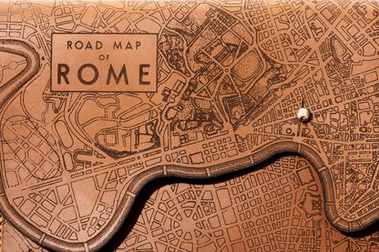 Rome Map Clutch | Etched Italy Map