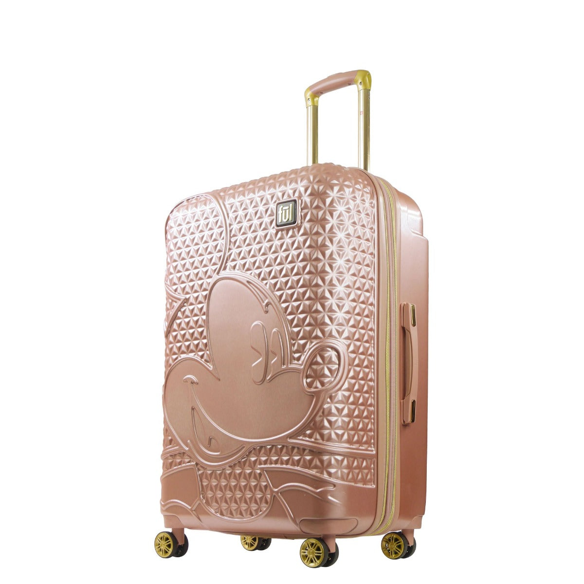 Mickey Mouse Rolling Luggage FŪL Disney Suitcase 30" Rose Gold