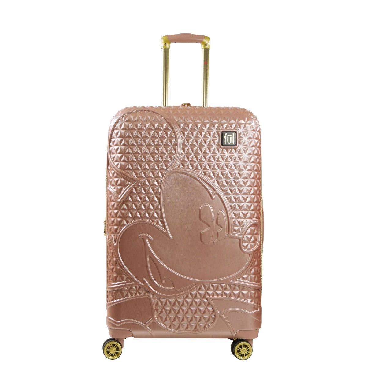 Mickey Mouse Rolling Luggage FŪL Disney Suitcase 30" Rose Gold