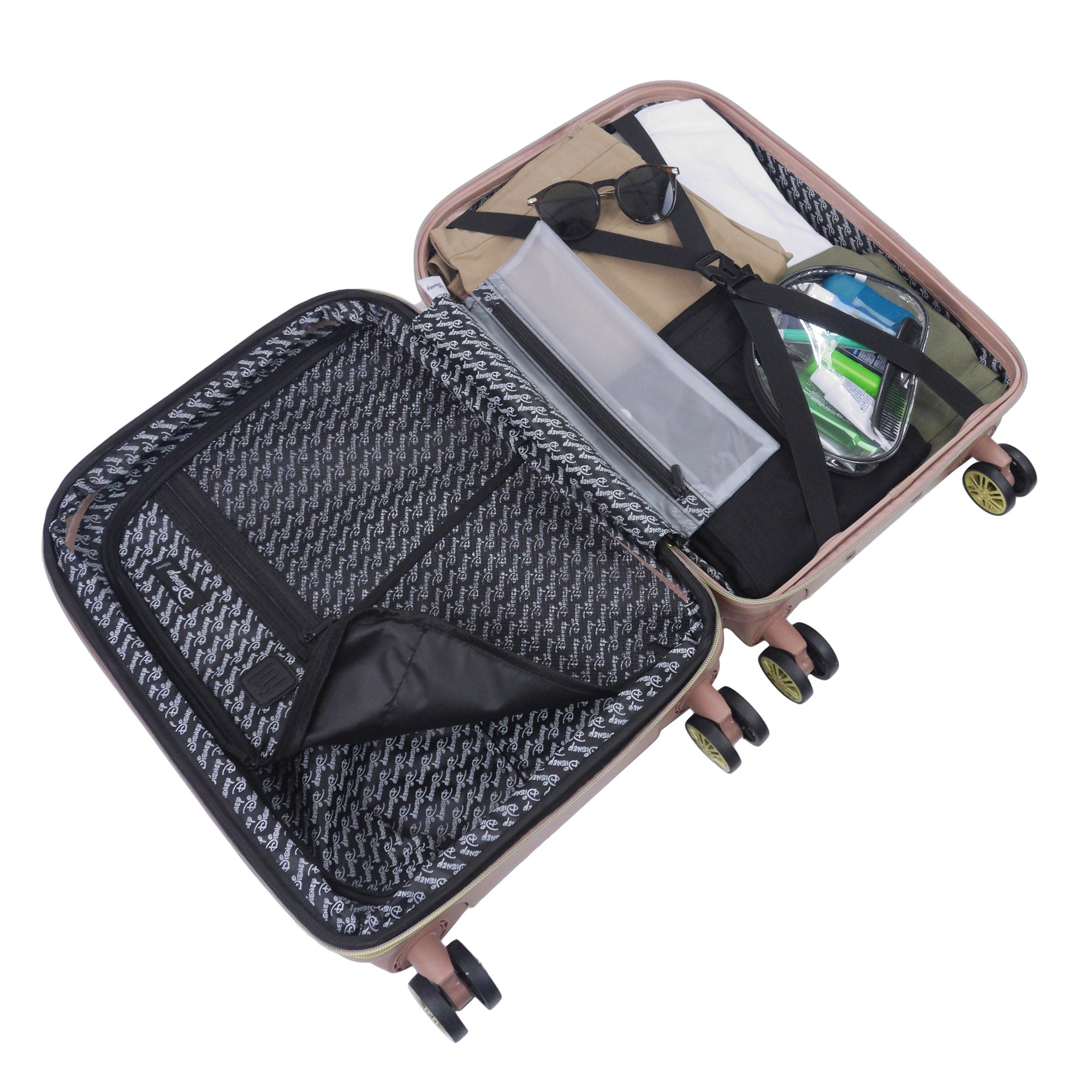 Disney Minnie Mouse Rolling Luggage 2 Piece Set Rose Gold