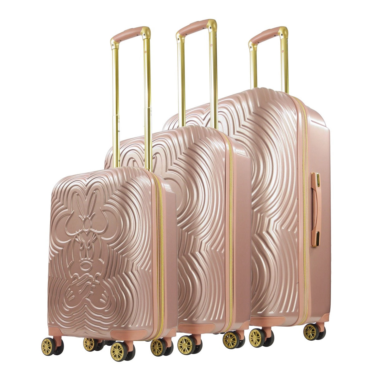 Disney Playful Minnie 3-piece Luggage Set Rose Gold