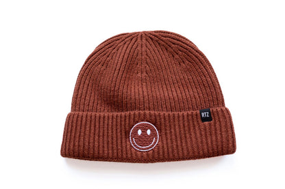 Cozy Smiley Face Knit Beanie