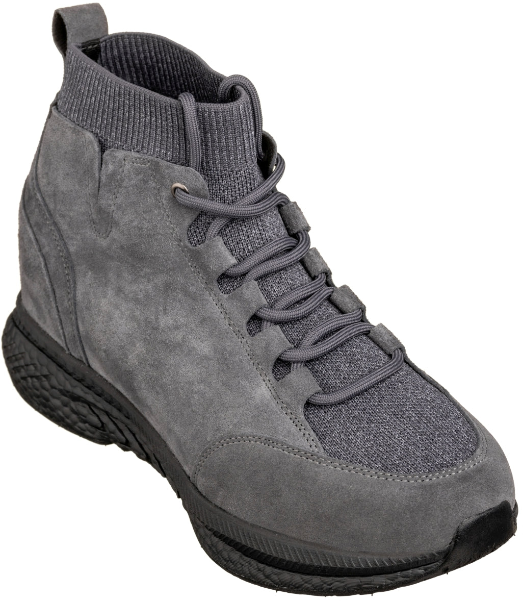 S23202 - 3 Inches Taller (Grey) - Men's Sneakers