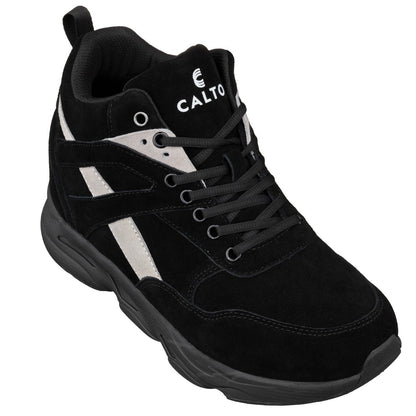 S33594 - 4 Inches Taller (Black/Grey) - Men's Sneakers