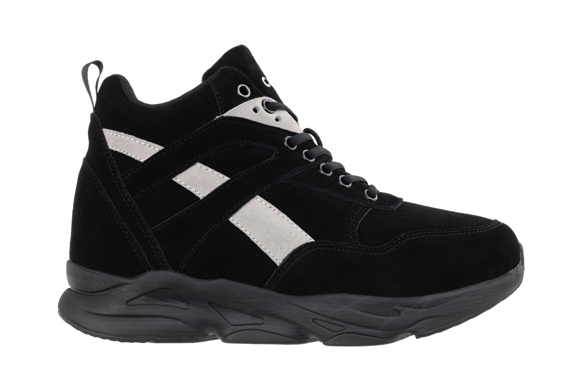 S33594 - 4 Inches Taller (Black/Grey) - Men's Sneakers