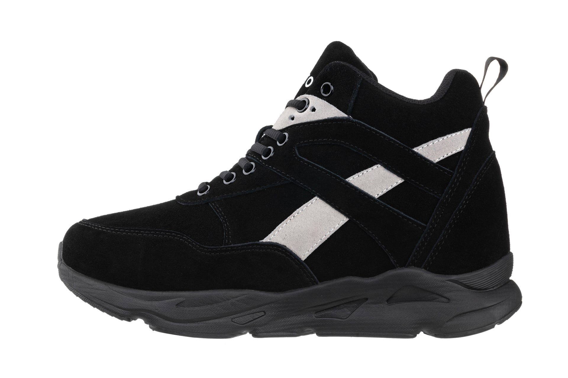 S33594 - 4 Inches Taller (Black/Grey) - Men's Sneakers