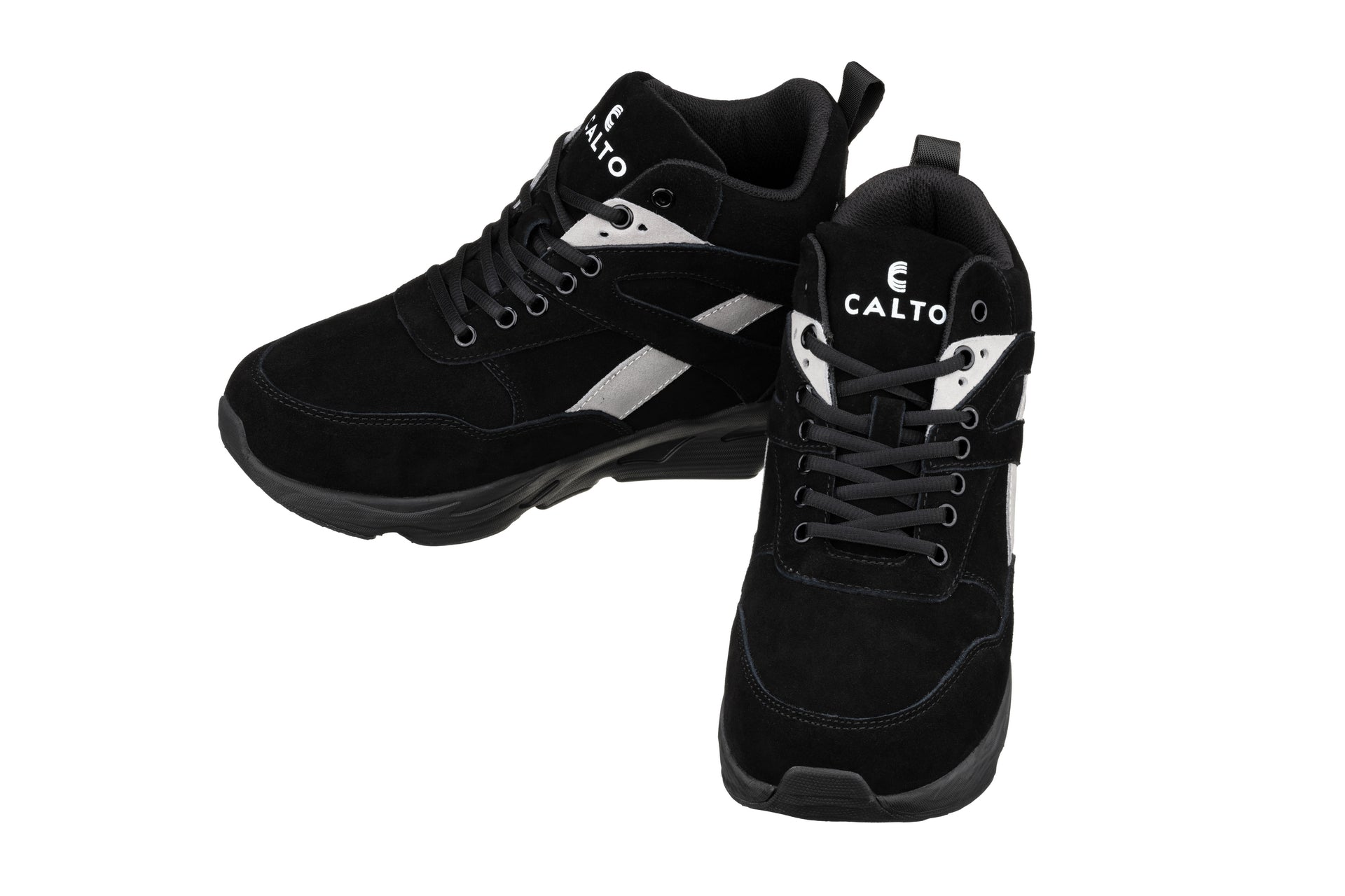 S33594 - 4 Inches Taller (Black/Grey) - Men's Sneakers