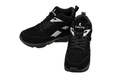 S33594 - 4 Inches Taller (Black/Grey) - Men's Sneakers
