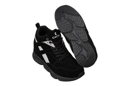 S33594 - 4 Inches Taller (Black/Grey) - Men's Sneakers