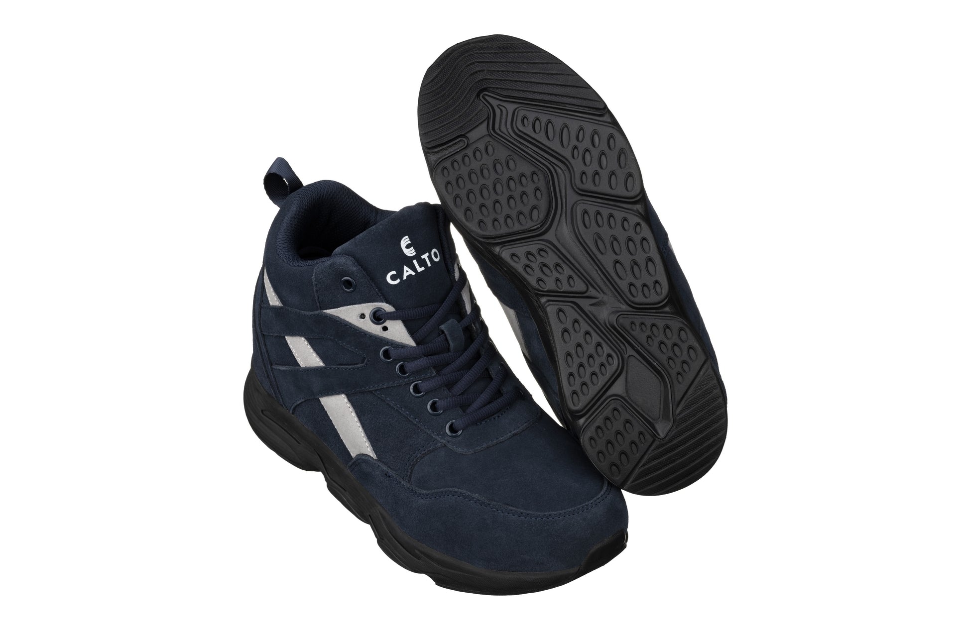 S33595 - 4 Inches Taller (Blue/Grey) - Men's Sneakers